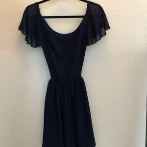 TOBI twirl and flare navy skater dress